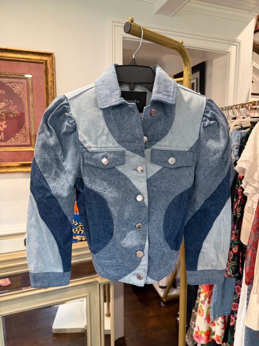 Retrofete Patchwork Denim Jacket - Picture 3 of 6